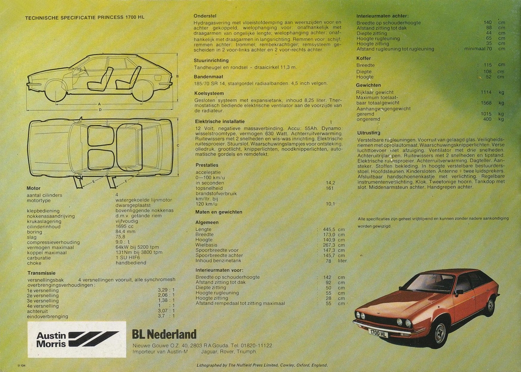 1978 Austin Morris Princess 2 Brochure Page 2